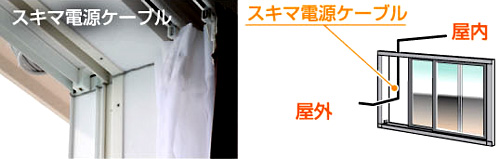 スキマ電源ケーブル